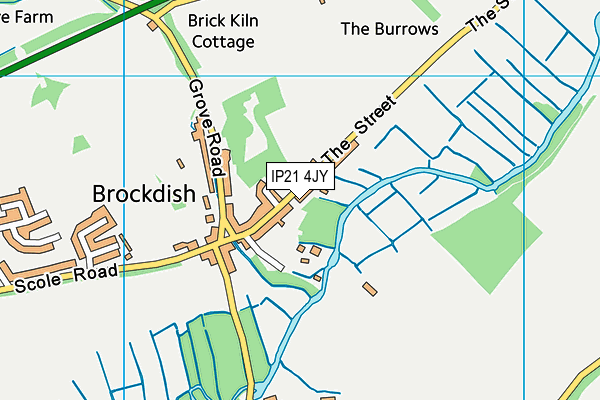 IP21 4JY map - OS VectorMap District (Ordnance Survey)