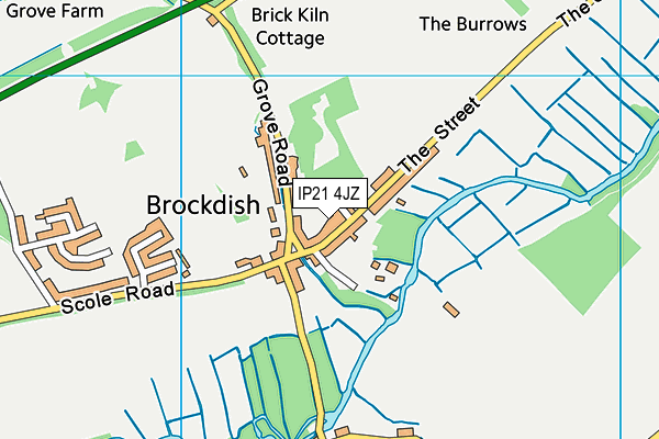 IP21 4JZ map - OS VectorMap District (Ordnance Survey)