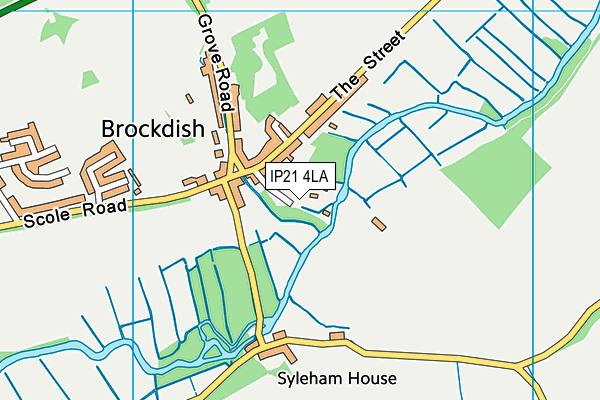 IP21 4LA map - OS VectorMap District (Ordnance Survey)