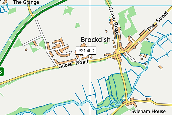 IP21 4LD map - OS VectorMap District (Ordnance Survey)