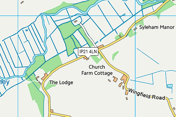 IP21 4LN map - OS VectorMap District (Ordnance Survey)