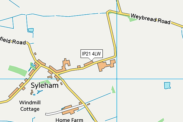 IP21 4LW map - OS VectorMap District (Ordnance Survey)