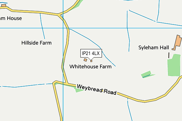 IP21 4LX map - OS VectorMap District (Ordnance Survey)