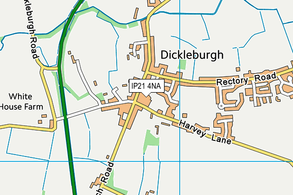 IP21 4NA map - OS VectorMap District (Ordnance Survey)