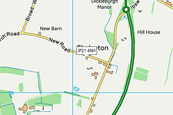 IP21 4NH map - OS VectorMap District (Ordnance Survey)