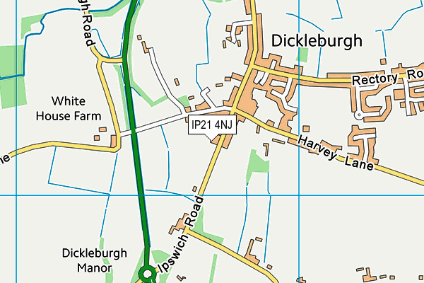 IP21 4NJ map - OS VectorMap District (Ordnance Survey)