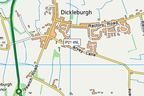 Dickleburgh Church of England Primary Academy (With Pre-School) map (IP21 4NL) - OS VectorMap District (Ordnance Survey)