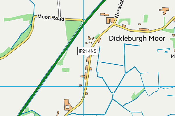 IP21 4NS map - OS VectorMap District (Ordnance Survey)