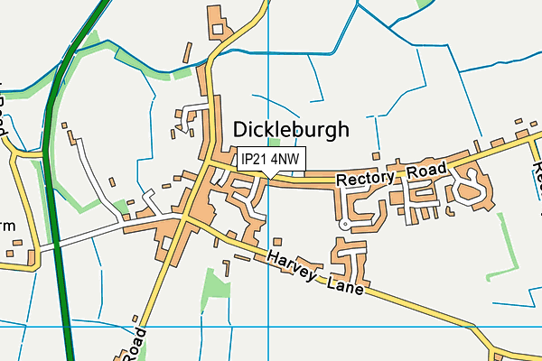 IP21 4NW map - OS VectorMap District (Ordnance Survey)