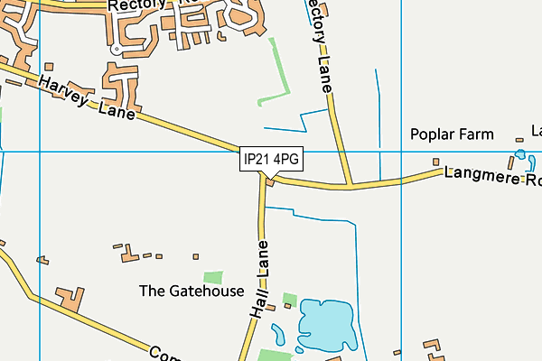 IP21 4PG map - OS VectorMap District (Ordnance Survey)