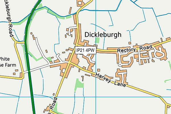 IP21 4PW map - OS VectorMap District (Ordnance Survey)