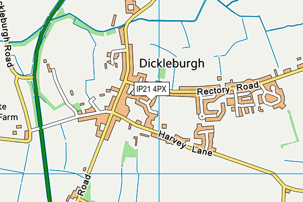 IP21 4PX map - OS VectorMap District (Ordnance Survey)