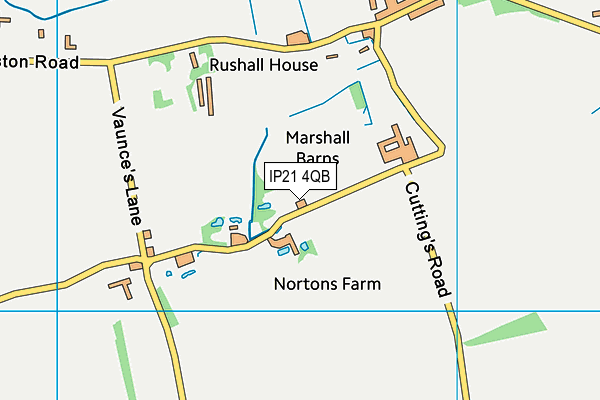 IP21 4QB map - OS VectorMap District (Ordnance Survey)