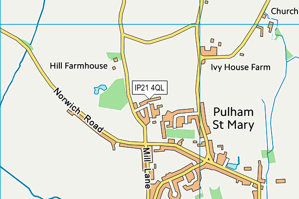 IP21 4QL map - OS VectorMap District (Ordnance Survey)