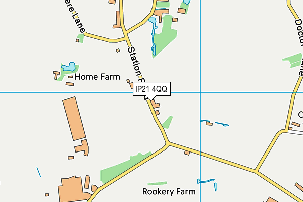 Pulham St Marys South Green map (IP21 4QQ) - OS VectorMap District (Ordnance Survey)