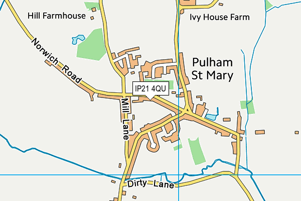 IP21 4QU map - OS VectorMap District (Ordnance Survey)