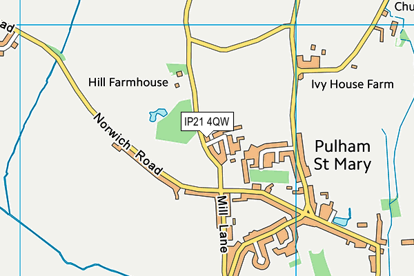 IP21 4QW map - OS VectorMap District (Ordnance Survey)