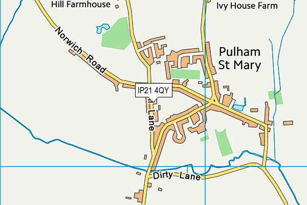 IP21 4QY map - OS VectorMap District (Ordnance Survey)