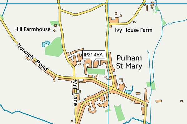 IP21 4RA map - OS VectorMap District (Ordnance Survey)