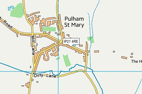 IP21 4RE map - OS VectorMap District (Ordnance Survey)