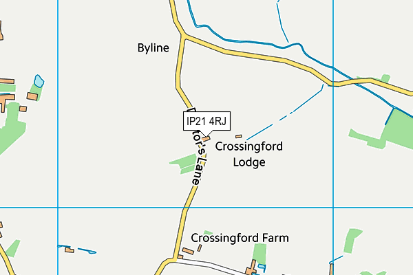 IP21 4RJ map - OS VectorMap District (Ordnance Survey)