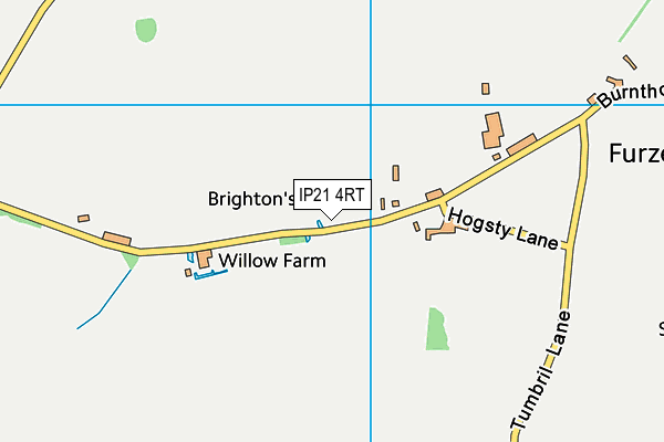 IP21 4RT map - OS VectorMap District (Ordnance Survey)