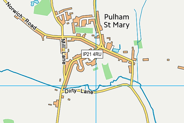 IP21 4RU map - OS VectorMap District (Ordnance Survey)