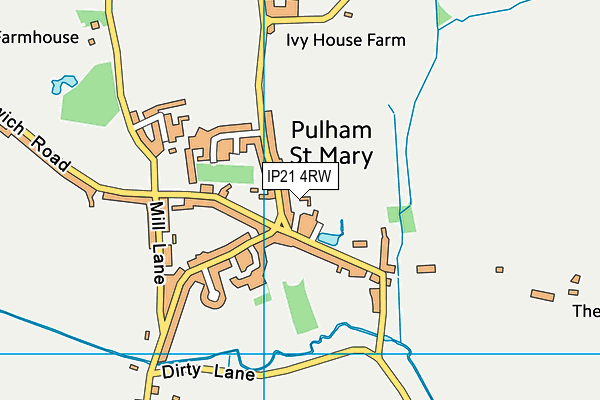 IP21 4RW map - OS VectorMap District (Ordnance Survey)