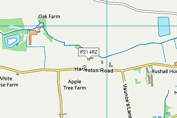 IP21 4RZ map - OS VectorMap District (Ordnance Survey)