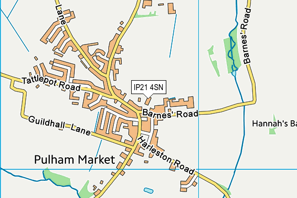 IP21 4SN map - OS VectorMap District (Ordnance Survey)