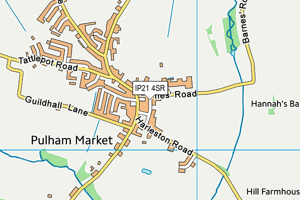 IP21 4SR map - OS VectorMap District (Ordnance Survey)