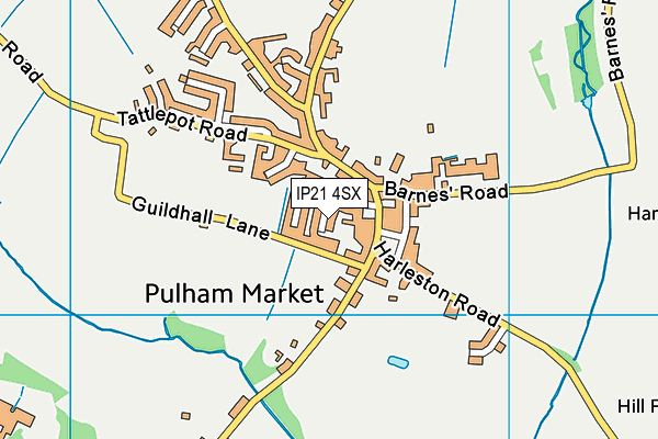 IP21 4SX map - OS VectorMap District (Ordnance Survey)