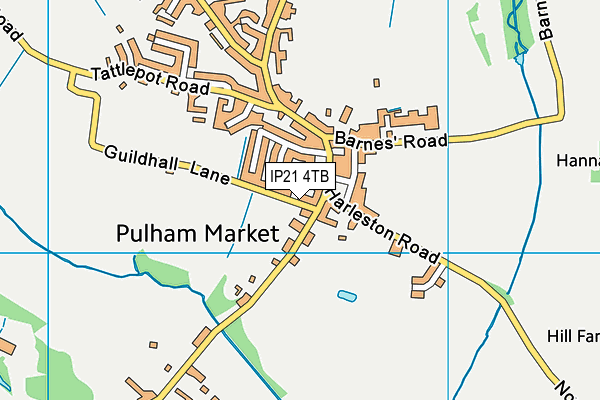 IP21 4TB map - OS VectorMap District (Ordnance Survey)