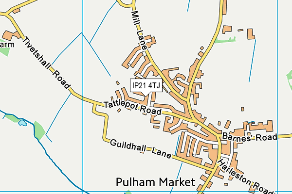 IP21 4TJ map - OS VectorMap District (Ordnance Survey)