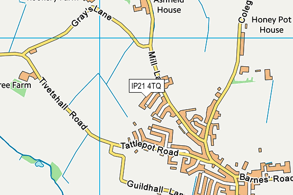 IP21 4TQ map - OS VectorMap District (Ordnance Survey)