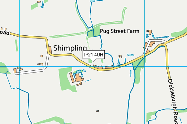 IP21 4UH map - OS VectorMap District (Ordnance Survey)