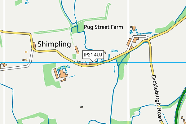 IP21 4UJ map - OS VectorMap District (Ordnance Survey)