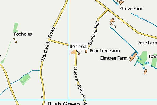 IP21 4WZ map - OS VectorMap District (Ordnance Survey)