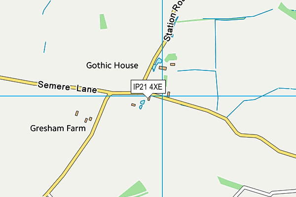 IP21 4XE map - OS VectorMap District (Ordnance Survey)