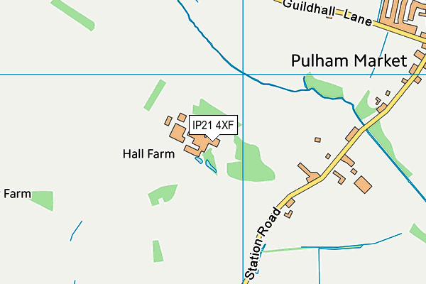 IP21 4XF map - OS VectorMap District (Ordnance Survey)