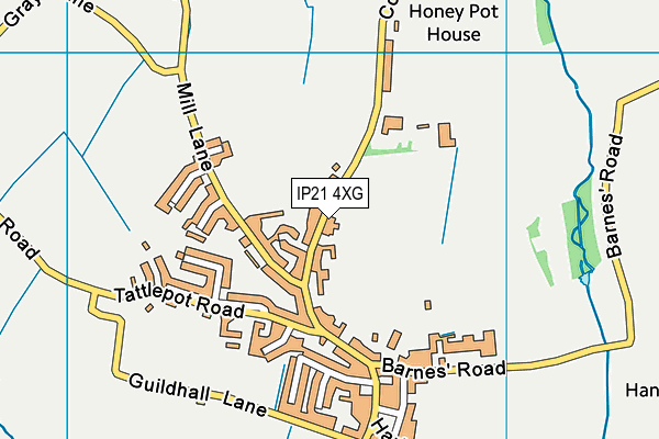 IP21 4XG map - OS VectorMap District (Ordnance Survey)