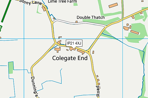 IP21 4XJ map - OS VectorMap District (Ordnance Survey)