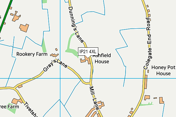 IP21 4XL map - OS VectorMap District (Ordnance Survey)