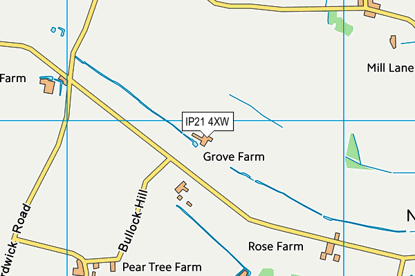 IP21 4XW map - OS VectorMap District (Ordnance Survey)