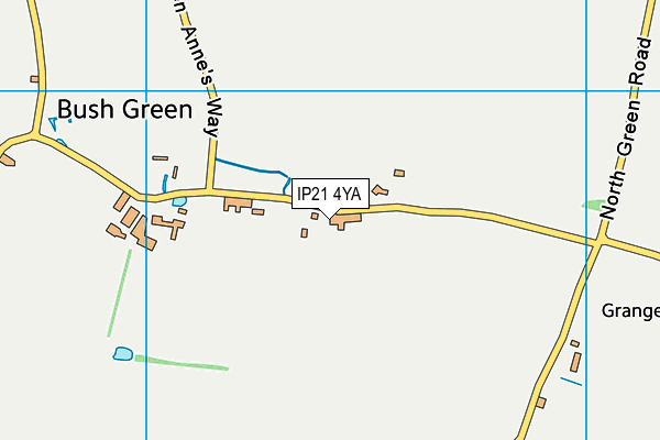 IP21 4YA map - OS VectorMap District (Ordnance Survey)