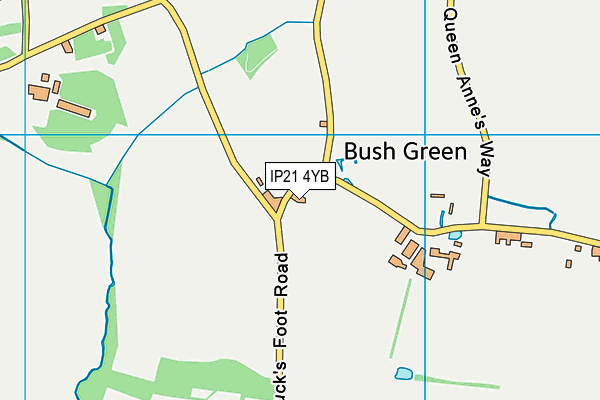 IP21 4YB map - OS VectorMap District (Ordnance Survey)