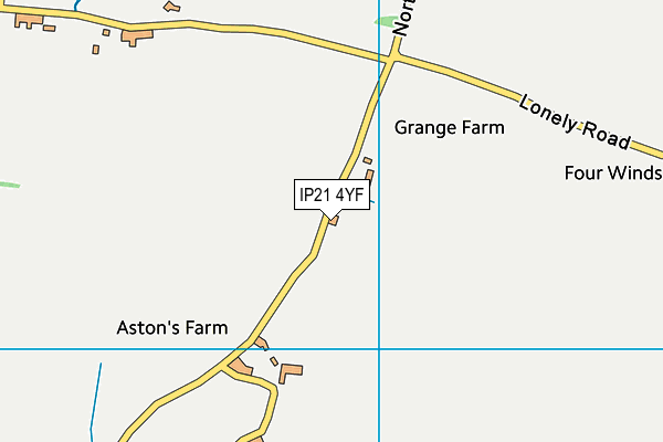 IP21 4YF map - OS VectorMap District (Ordnance Survey)