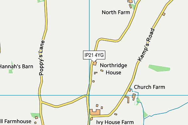 IP21 4YG map - OS VectorMap District (Ordnance Survey)