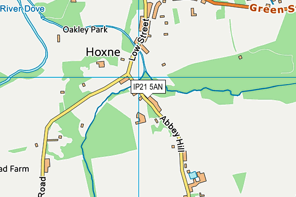 St Edmunds Village Hall map (IP21 5AN) - OS VectorMap District (Ordnance Survey)