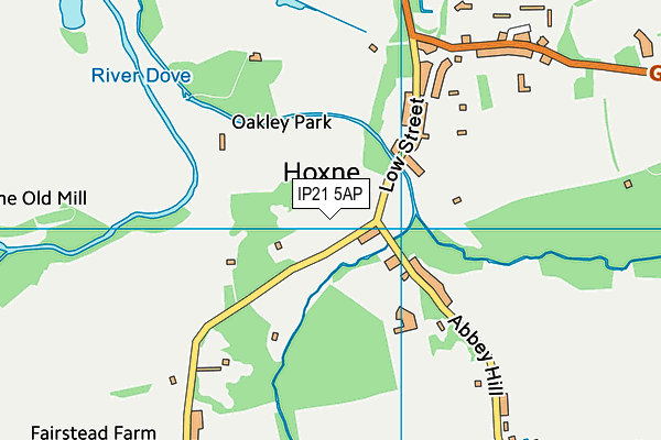 IP21 5AP map - OS VectorMap District (Ordnance Survey)